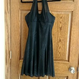 Black party cocktail dress.